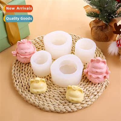 Candle Aroma Silice Mould Fortune Cat Fortune Plaster Doll C