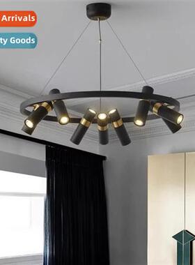 Industrial style living room chelier spotlights lt modern mi