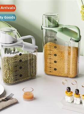 Sealed grain rice bucket kchen portable transparent grain st