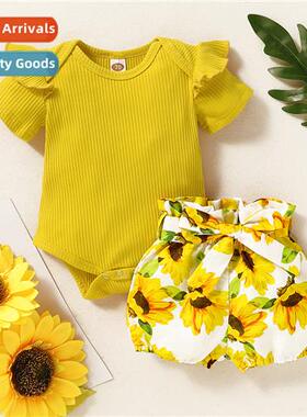 Girls spring  autumn  2022 new n solid color short-sleeved t