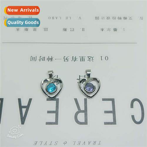 n  925 silver plated blue crystal heart pendant love  a life