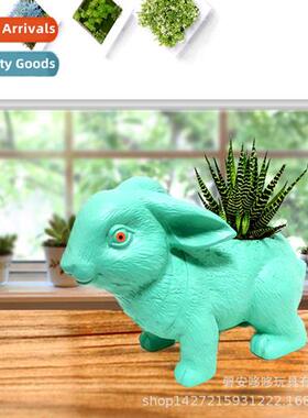 Succulent creative plastic flower pot simulati animal rabb s