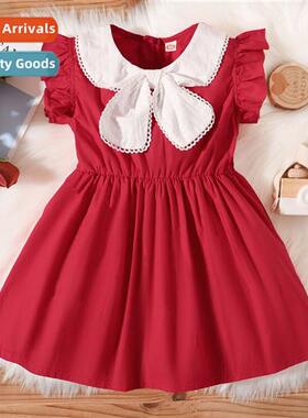 Girls Spring  Autumn 2021 new n middle  young children sleev