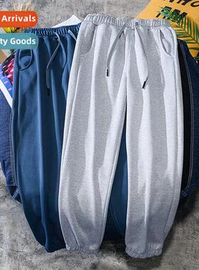Gray sweatpants men  women in  autumn  winter padded tide  y