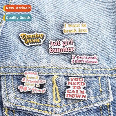 Jewelry new letter alloy brooch ins persaly hot gril bummer