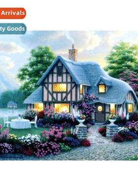New garden cottage lscape diamd painting modern simple livin