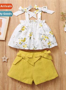 Girls spring  autumn  2022 new n sleeveless halter flower pr