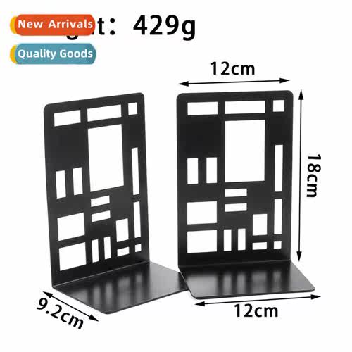 Square square grid metal bookends bookends book holder book