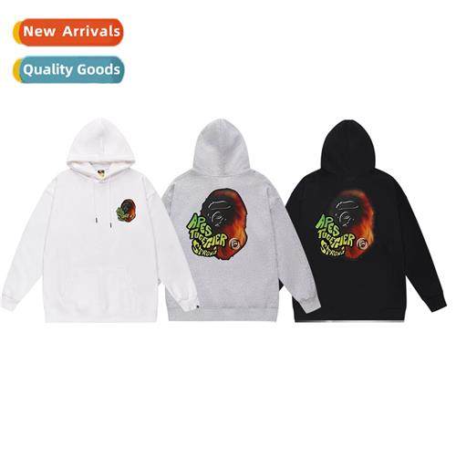 Tide BA ape head mkey hooded sweatshirt loose couple drop sh