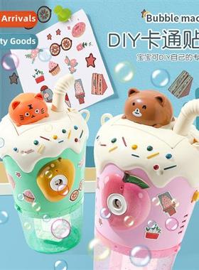 Munchkin Milk Tea Cup Kids Toys Automatic Bubble Camera Elec