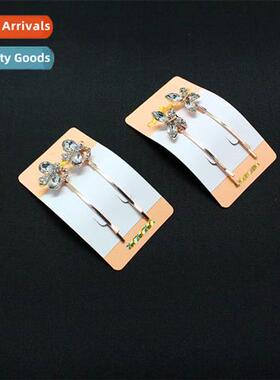 Fashi n water drop diamds simple pin a word clip side clip b