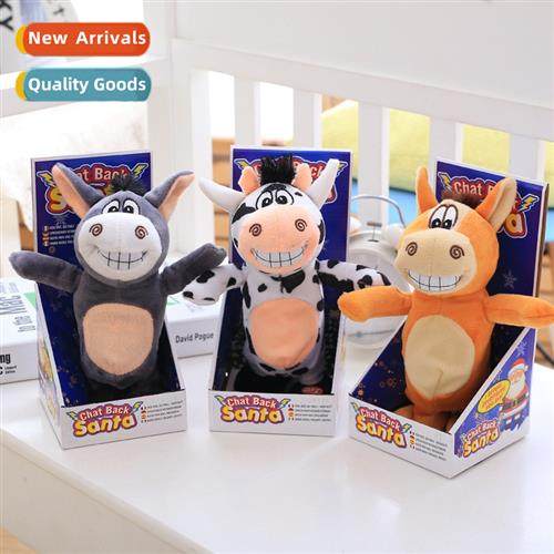 Battery operated recording dkey plush toy can talk, learn tg