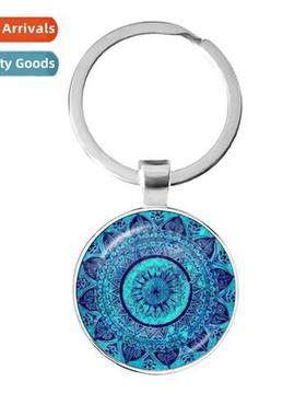 Accessories Mandala Flower  Life Time Gemste Keychain