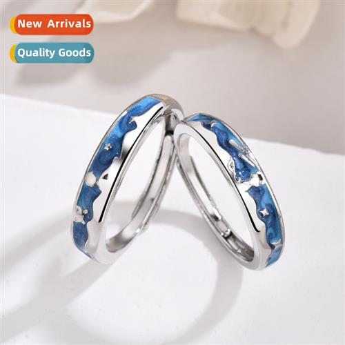 The  Prince   Fox Couple Rings Niche Design Star Open Ring M