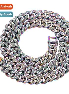 Europe and  Uned States new Cuban bar Cuban chain mens neckl