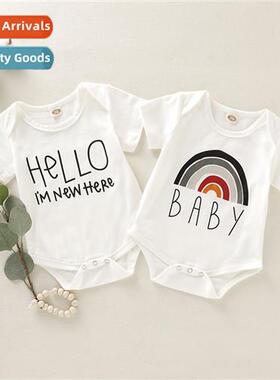 2019   new spring  autumn baby cute baby girl rainbow bridge