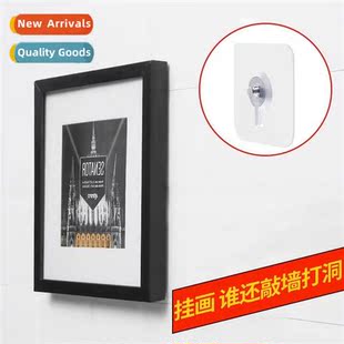 Hole-free nail-free n-marking hooks picture frames tile wall