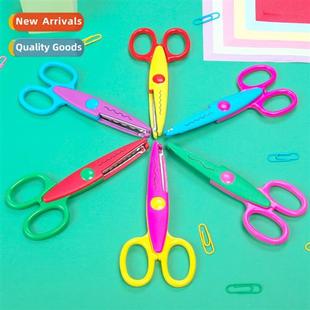 handmade lace scissors with plastic 适用children pape inch