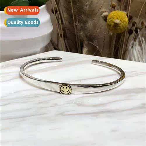 Smiley mens  womens bracelets niche    hundred couples silve