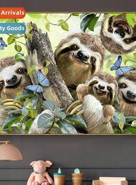 Cross stch 2023 new embroidery thread animal sloth hmade diy