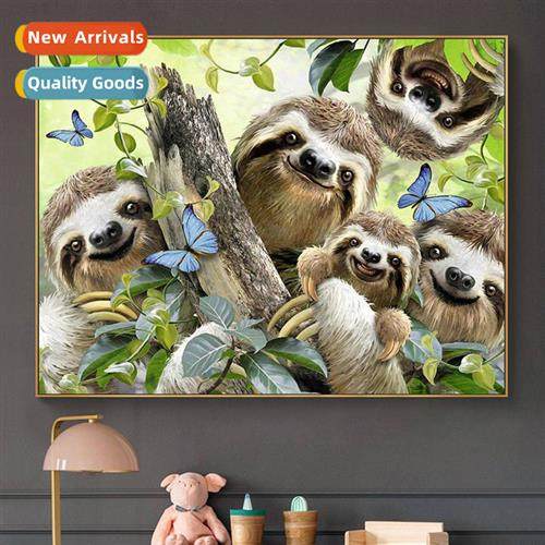 Cross stch 2023 new embroidery thread animal sloth hmade diy