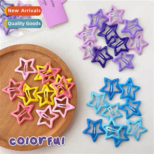 Dopamine color y2k  clips pentagram star star bb clip small