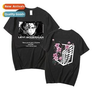 Women Tan Shirt Casual Men Fashi Printed Attack Anime