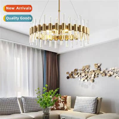 Postmodern glass rod crystal living room chelier bedroom lig