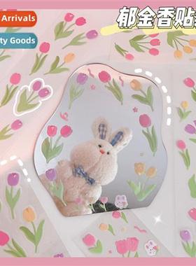 ins style hbook stickers sweet tulips hbook material small f