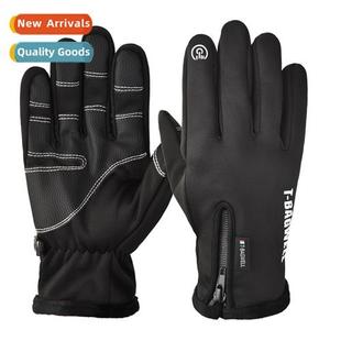 wool mouth ski cycling gloves warm zipper Waterpro padded