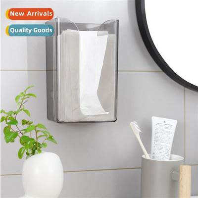 Tissue box wall mounted hole-free household facial tissue wa