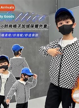 Autumn and winter new childrens padded warm zipper secti swe