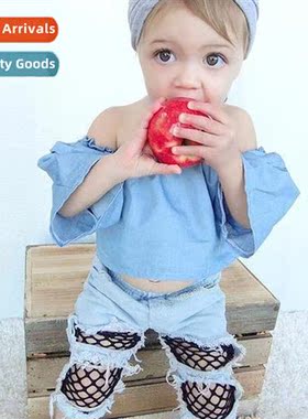 Girls spring  autumn  2019 new n solid color short-sleeved t