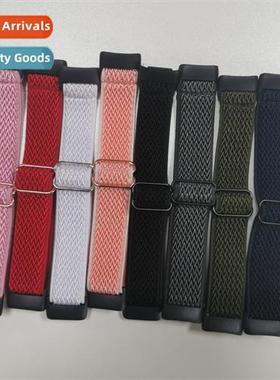 适用charge6 stretch nylon watch band small buckle wave patte