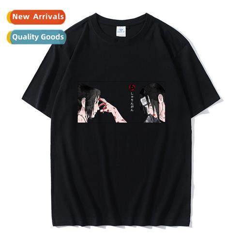 2021 Japanese anime Naruto Sasuke Weasel Battle printed T-sh