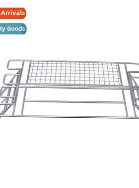 Outdoor stainless steel barbecue grill stand picnic net rack