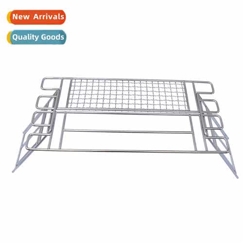 Outdoor stainless steel barbecue grill stand picnic net rack