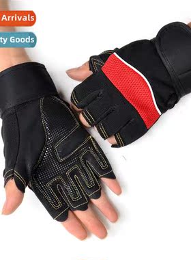 Fness Mens Half Finger Gloves Equipment Training Sports Glov
