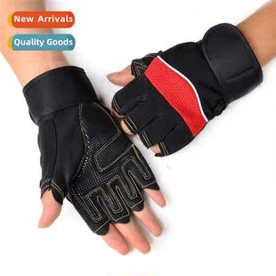 Fness Mens Half Finger Gloves Equipment Training Sports Glov