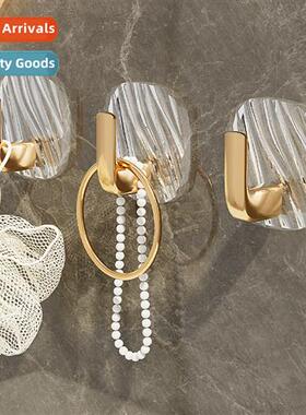 4pcs acrylic transparent hooks adhesive no-punch bathroom kc