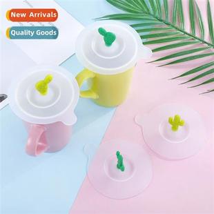 Cup Lid Tea Creative Dus Carto Silice Cactus A2701 Round