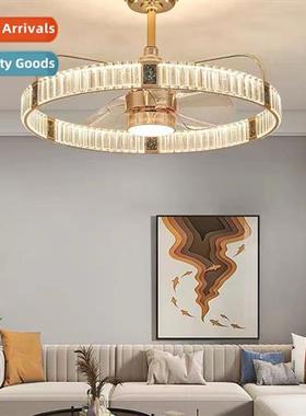 Crystal fan light light luxury modern simple living room cei