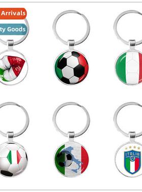 Italy Football Logo Keychain Fun Gift for Men Football Logo