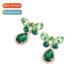 Glass Butterfly Earrings Fashi Shiny Green Super Colo Design