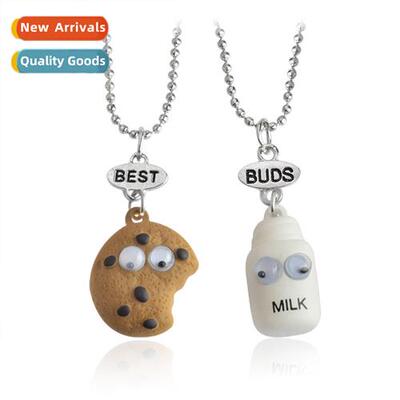 3D Cookie Milk Best BUDS Necklace in Europe and America
