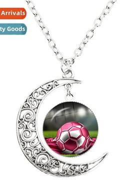 Football Match Flag Dome Glass Pendant Handmade Branch Club