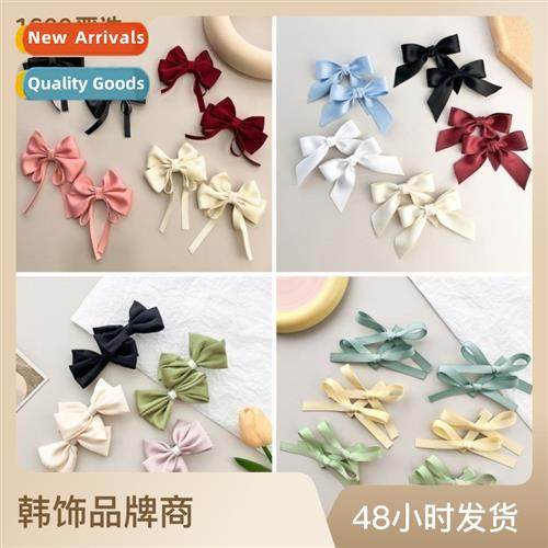 2023 new bow hair clips female fashi simple versatile side h