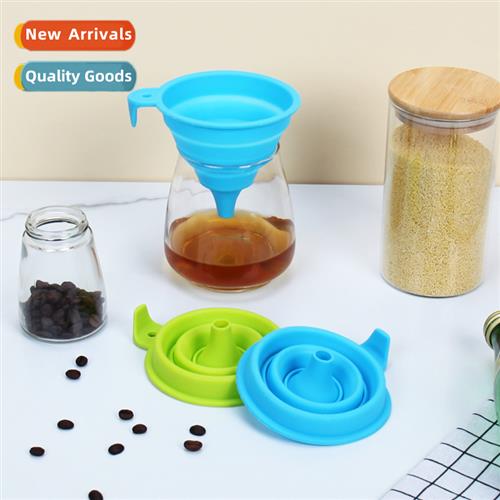 Universal funnel collapsible household funnel large caliber