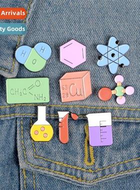 Carto Cute Chemical Molecular Formula Beaker Alloy Oil Drip