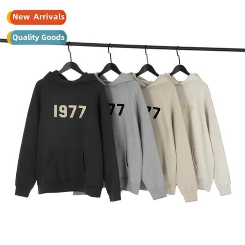 2022ss ESSENTIALS 1977 FOG Flocked ir- padded hoodie sweatsh